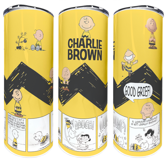 Charlie Brown | 20oz Stainless Steel Skinny Coffee Tumbler