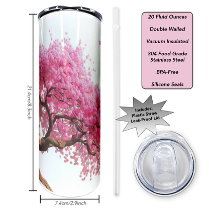 Cherry Blossom Tree | 20oz Stainless Steel Skinny Coffee Tumbler