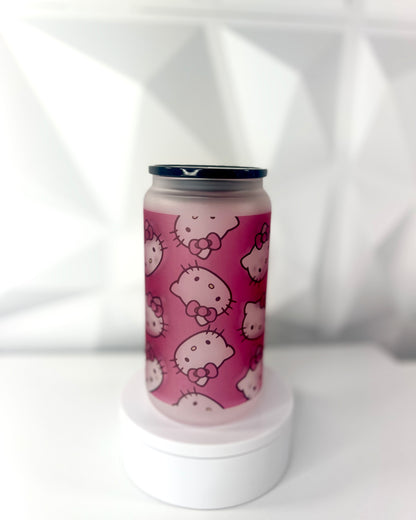 Cartoon Kitty - 01 | 16oz Libby Glass Tumbler