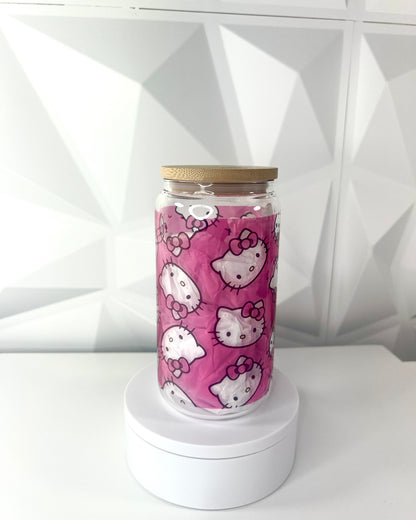 Cartoon Kitty - 01 | 16oz Libby Glass Tumbler