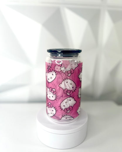 Cartoon Kitty - 01 | 16oz Libby Glass Tumbler