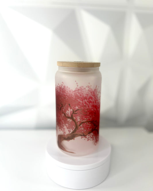 Cherry Blossom Tree | 16oz Libby Frosted Glass Tumbler