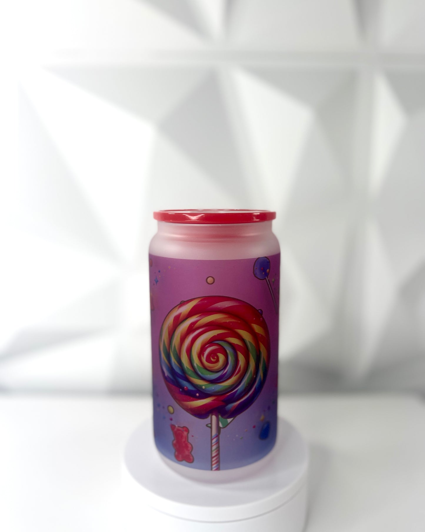 I Want Candy - Pink | 16oz Libby Frosted Glass Tumbler