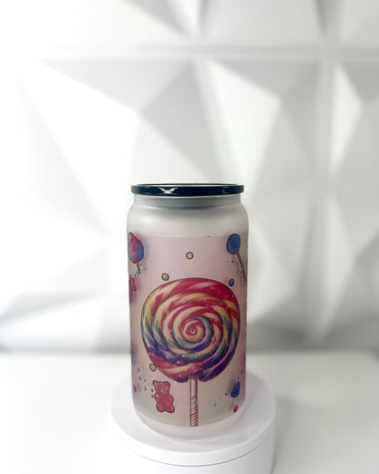 I Want Candy | 16oz Libby Frosted Glass Tumbler