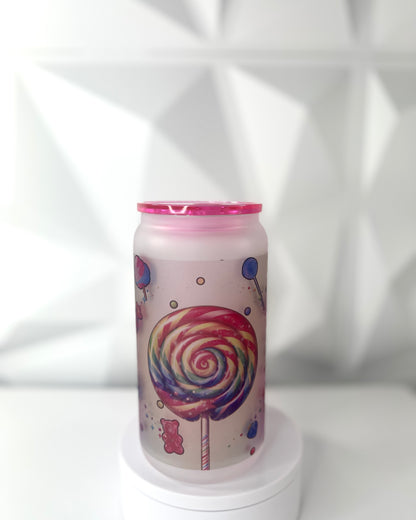 I Want Candy | 16oz Libby Frosted Glass Tumbler