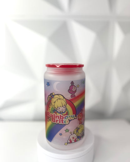 Rainbow Girl | 16oz Libby Frosted Glass Tumbler