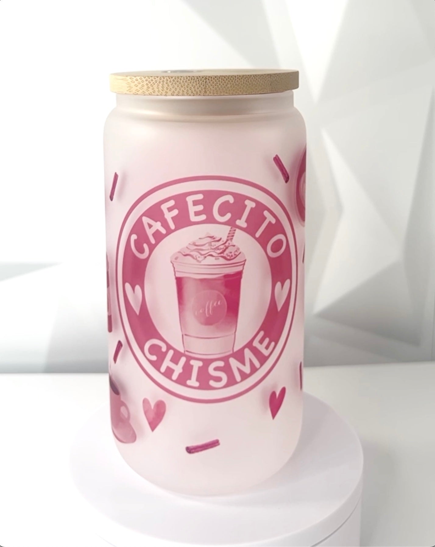 Cafecito Y Chisme 03 | 16oz Libby Frosted Glass Tumbler