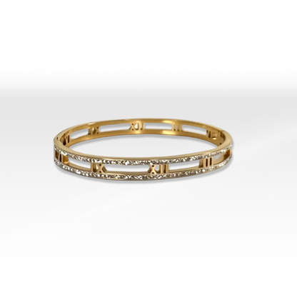 Roman Numeral | Gold Bangle