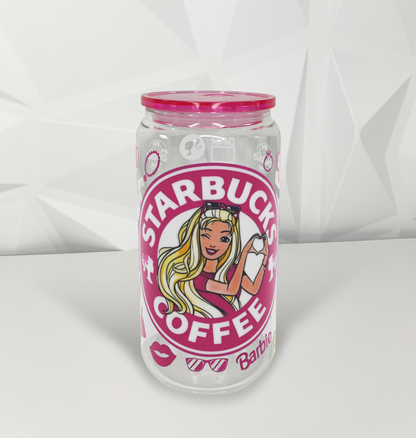 Coffee - Pink Doll - 01 | 16oz Libby Glass Tumbler