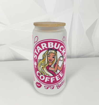 Coffee - Pink Doll - 01 | 16oz Libby Glass Tumbler