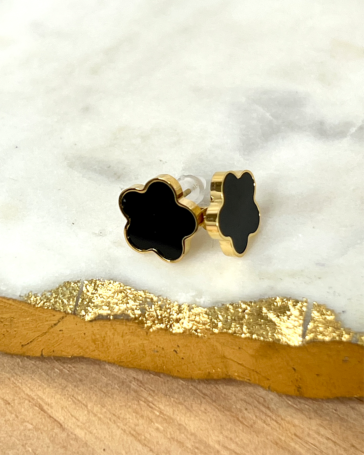 Gold Clover Earrings