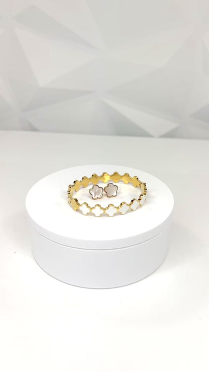 Clover | Gold Bangle