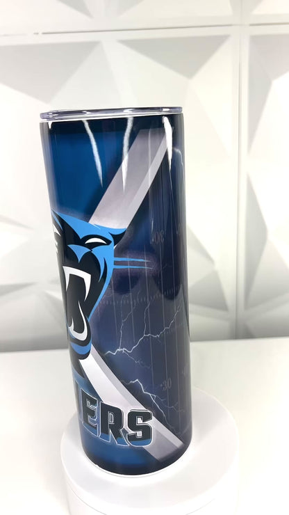 Panthers Football | 20oz Stainless Steel Skinny Tumbler