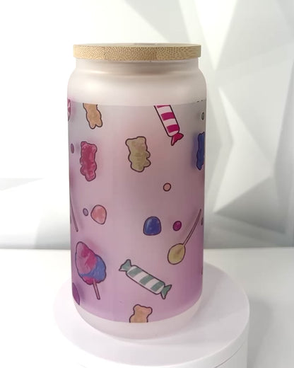 I Want Candy | 16oz Libby Frosted Glass Tumbler