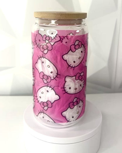 Cartoon Kitty - 01 | 16oz Libby Glass Tumbler